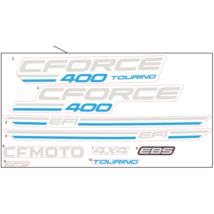 DECAL KITS (EXPLORE BLUE) CFMOTO Canada